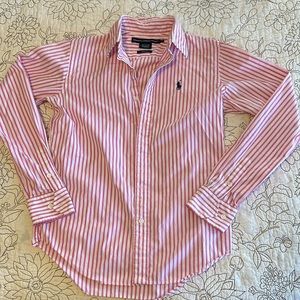 Ralph Lauren Sport Slim Fit Pink Stripe Shirt 4